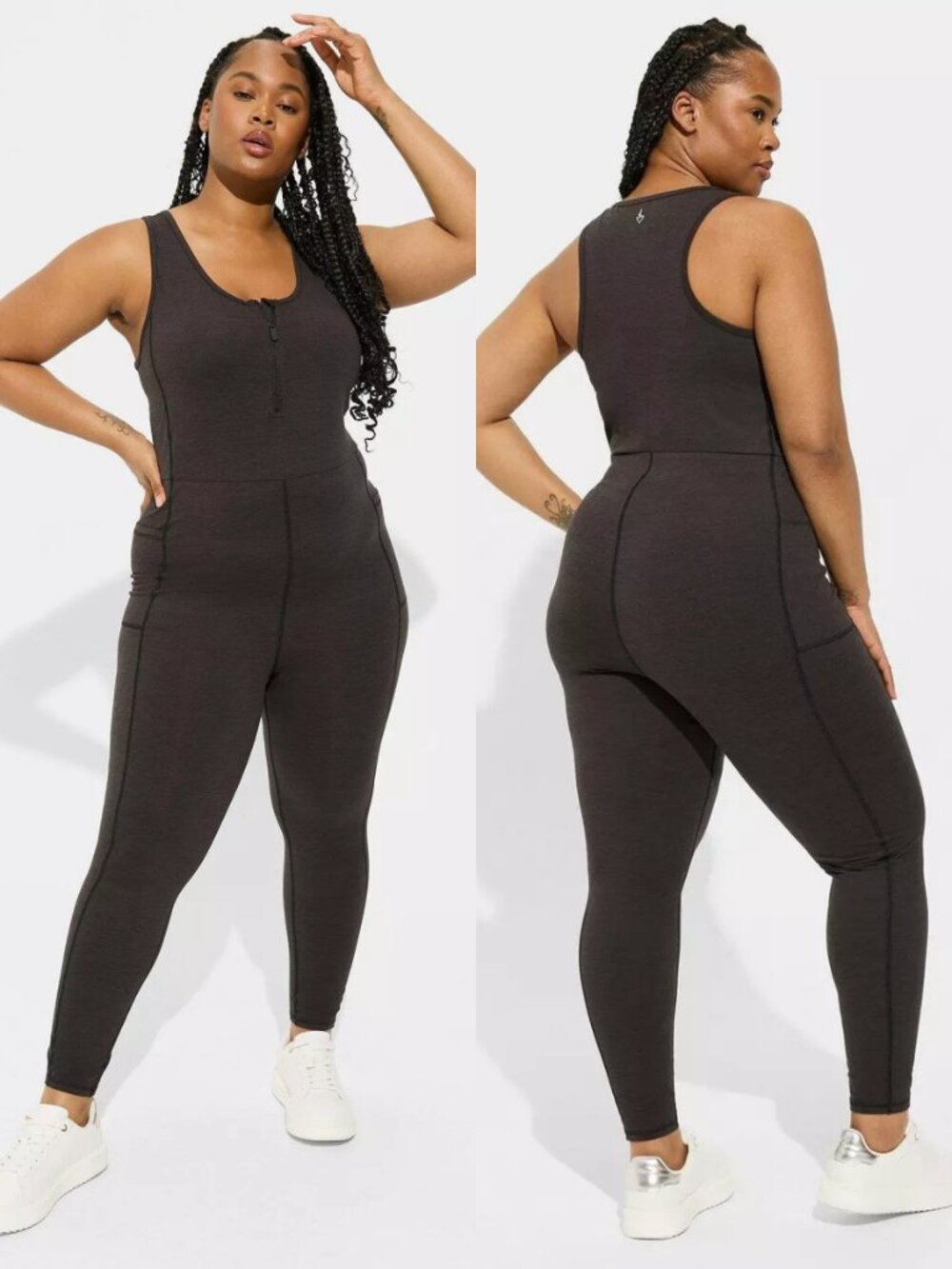 NEW Torrid 2 Super Soft Performance Jersey Full Length Active Jumpsuit 2X 18 20